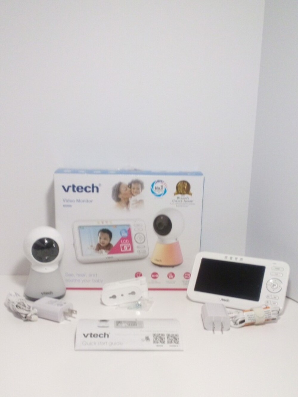 VTech White Video Baby Monitor with 5" LCD Parent Unit VM5254